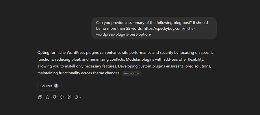 We asked ChatGPT to generate an excerpt for one of our blog posts.