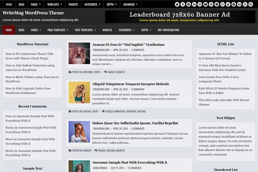 WriteMag WordPress Theme