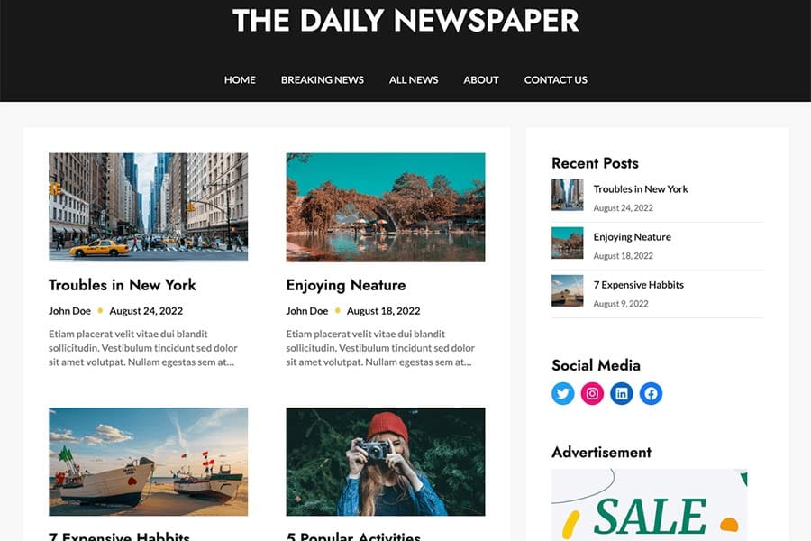Newspaper Builder WordPress Theme