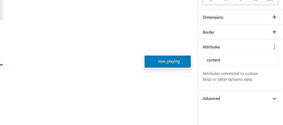 Choose the now playing custom field from the attribute list.