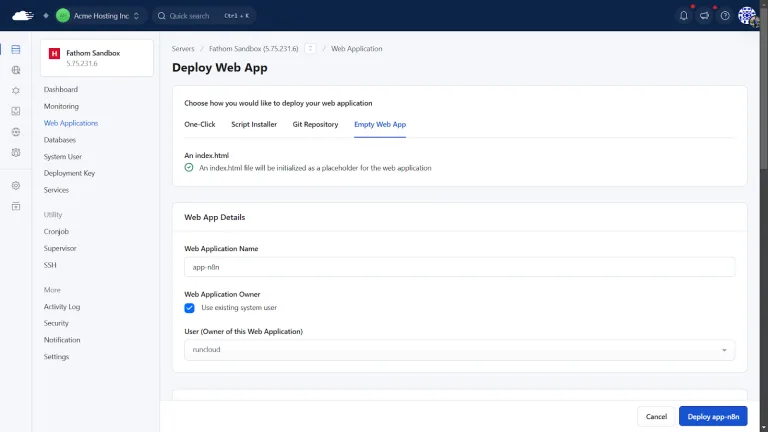 Effortless n8n Hosting with RunCloud, Docker, and Nginx