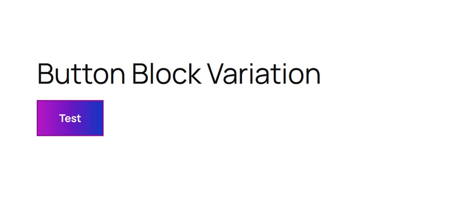 Our block style variation is shown on the front end of the website.