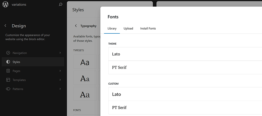 We added custom fonts to the Twenty Twenty-Five block theme.