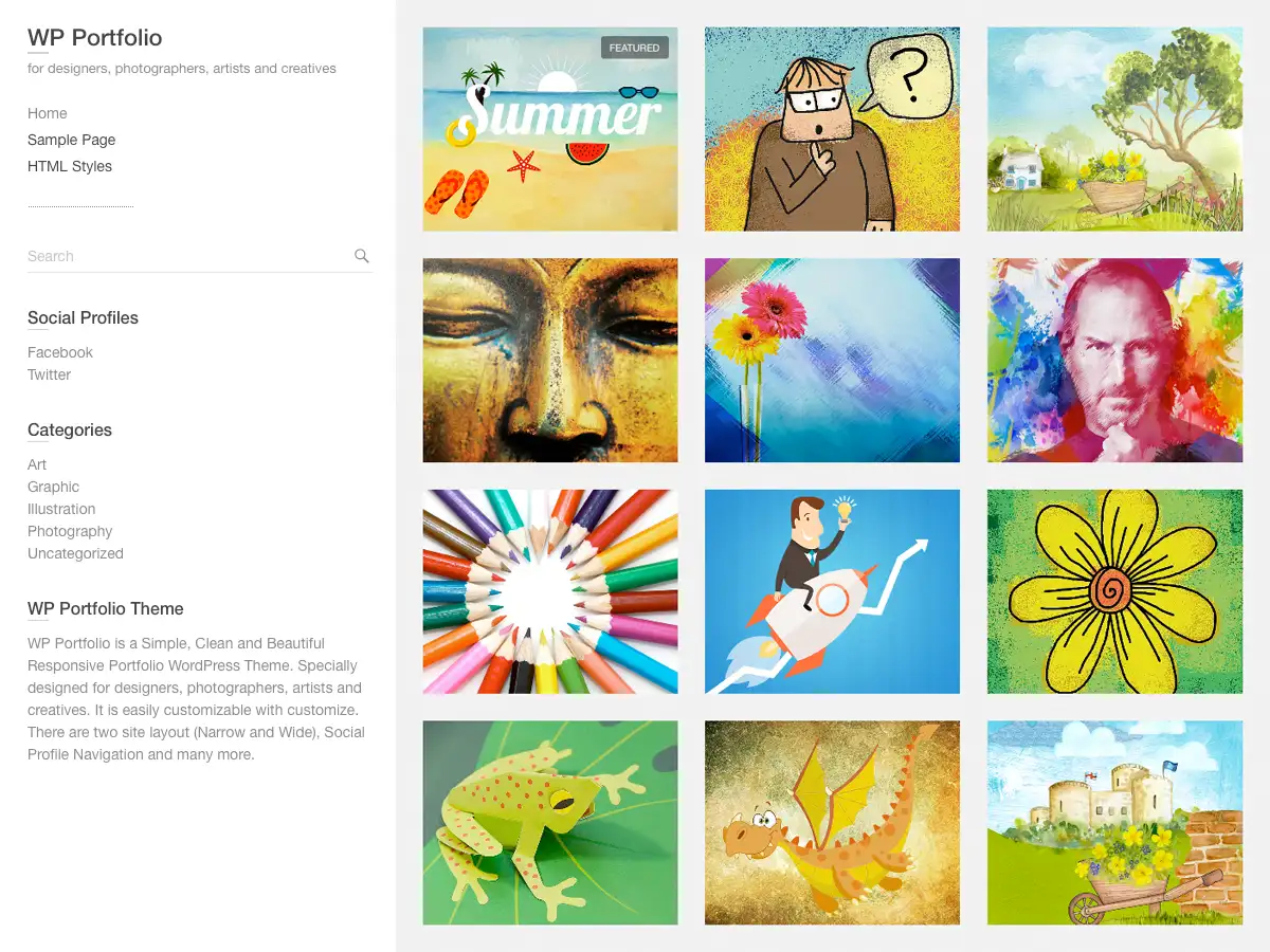WP Portfolio WordPress theme