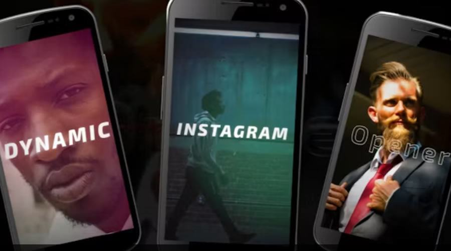Dynamic Instagram Opener animation ae adobe after effects template motion design project files video movie free