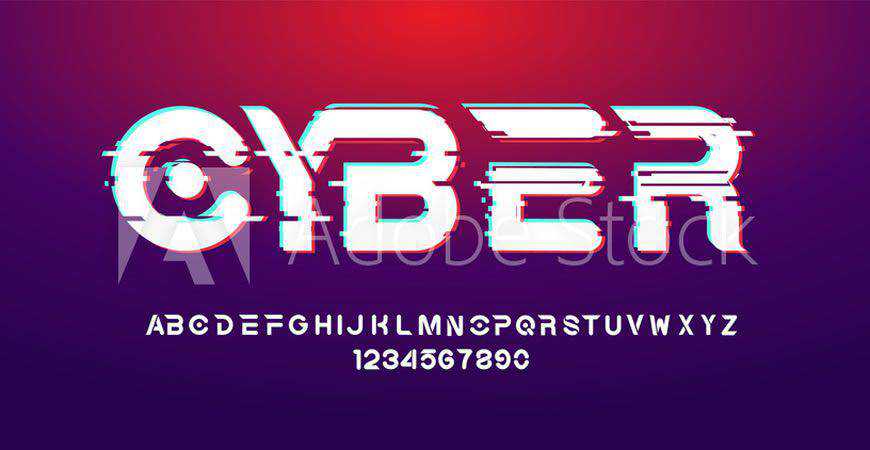 Cyber Futuristic Bold logo font typeface logotype